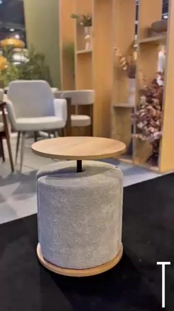Video de Mesita lime con Puff incluido Gris Claro Mesa Madera OAK WOOD - CT241