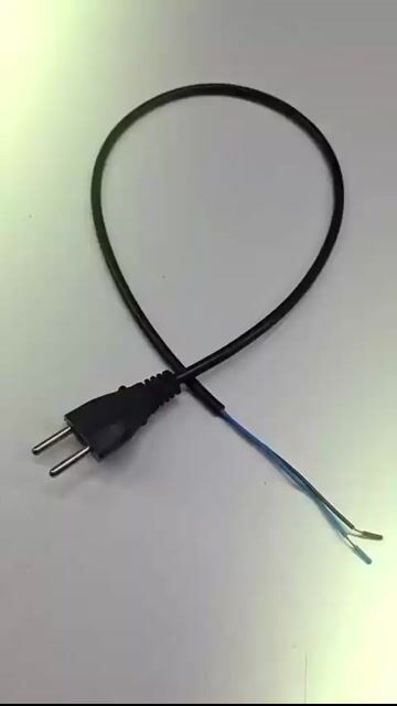 Vídeo de Rabicho Cabo Pp Energia Fonte Bipolar 075mm De 1mt Com Plug