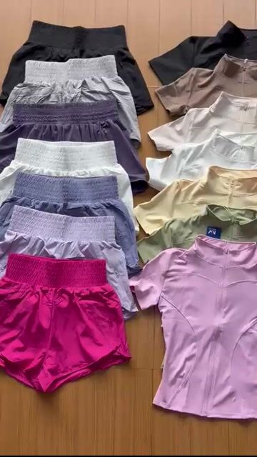 Vídeo de Conjunto Blusa e Short | Poliamida Premium de Sustentação | M, G
