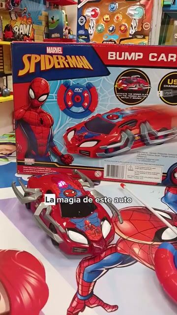 Video de Auto Spiderman Botón Choque Control Remoto Marvel Disney
