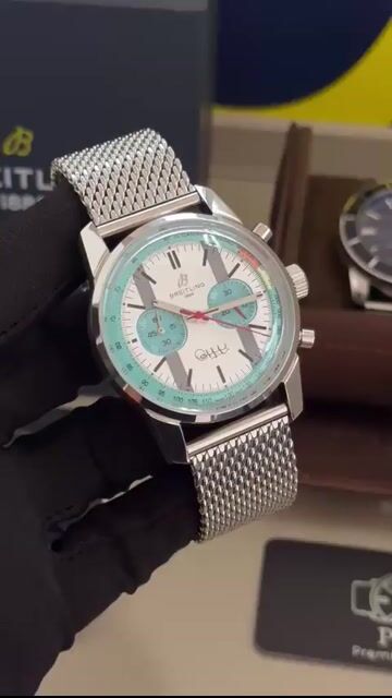 Video de Breitling Top Time B01 Fausto Coppi 41mm - AÇO/MOSTRADOR BRANCO