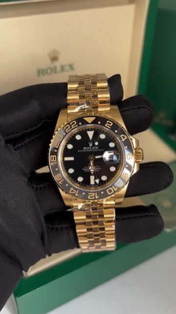 Vídeo de RELÓGIO ROLEX GMT MASTER-II BRUCE WAYNE DOURADO SUPER CLONE