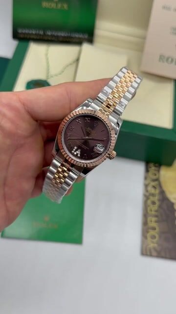 Video de Rolex Datejust - 32mm - Mostrador marrom