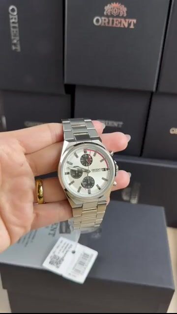 Video de Orient Solartech Cronógrafo MBSSC299 S1SX 42mm - Aço/Mostrador Branco