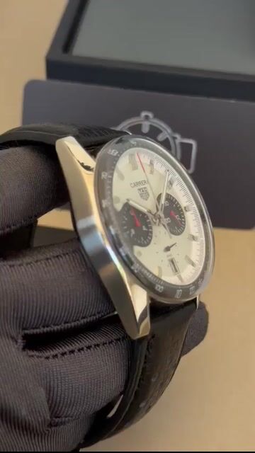 Video de TAG Heuer Carrera 42mm - AÇO/MOSTRADOR BRANCO - COURO
