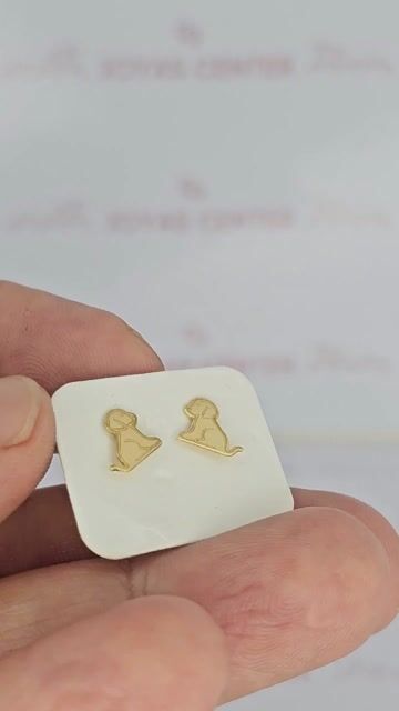 Video de Aros Oro Amarillo 18k Mascotas Perritos/as 8x7 Mm 1 Gr C2203