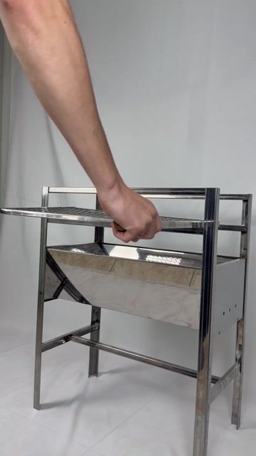 Vídeo de Churrasqueira Inox 60cm Portátil com Grelha Inox