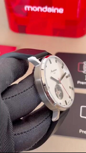 Video de Mondaine Open Heart Coleção Comemorativa 1954 32850G0MVNC2 38mm- AÇO/MOSTRADOR BRANCO - COURO
