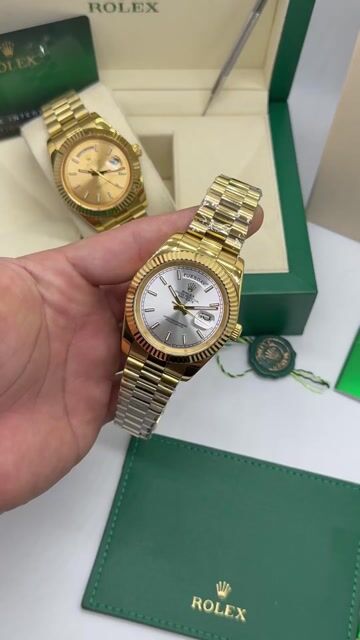 Video de Rolex Day-Date President 40mm - Mostrador branco