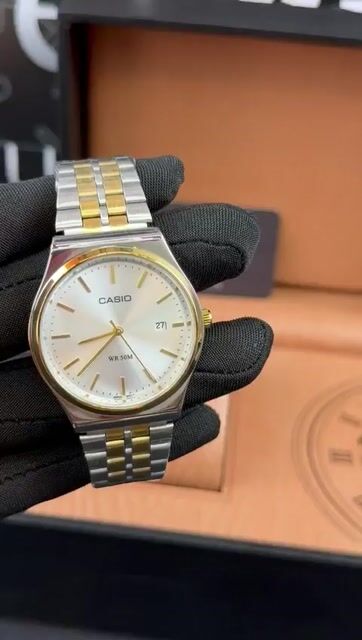 Video de Casio 36mm - AÇO COM DOURADO/MOSTRADOR BRANCO