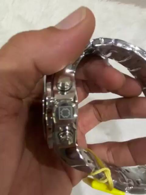 Vídeo de Pro Diver Prata Azul Linha Premium Cronógrafo