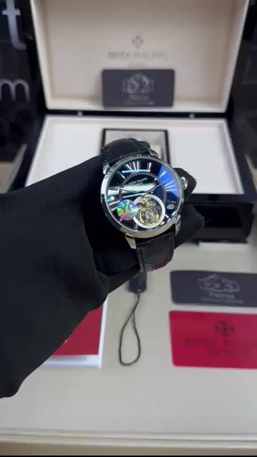 Video de Patek Philippe Tourbillon 42mm - AÇO/MOSTRADOR BRANCO - COURO