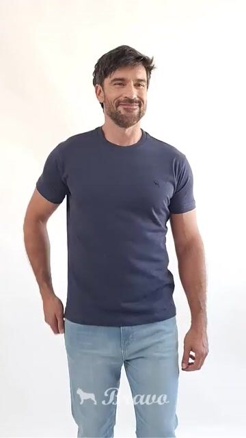 Video de Remera básica Marino melange