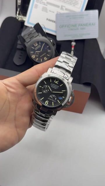 Video de Panerai Luminor Power Reserve Automatic Acciaio 44mm - AÇO/MOSTRADOR PRETO