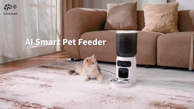 Video de Comedero Automático para Mascotas camara dual wifi 5G