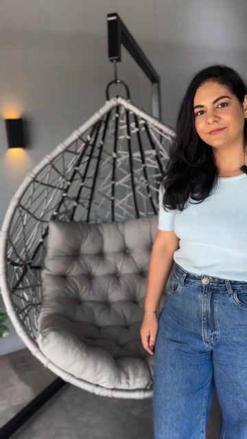 Video de Balanço Gotas Ubatuba em Alumínio com Corda Náutica e Almofada Aquablock para Varanda e Área Externa