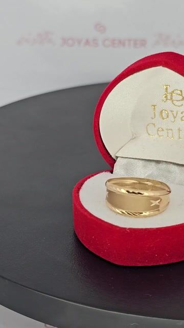 Video de Anillo Oro Rojo 18k Sirio Facetado 1.7 Gr 9 Mm Alto C2152