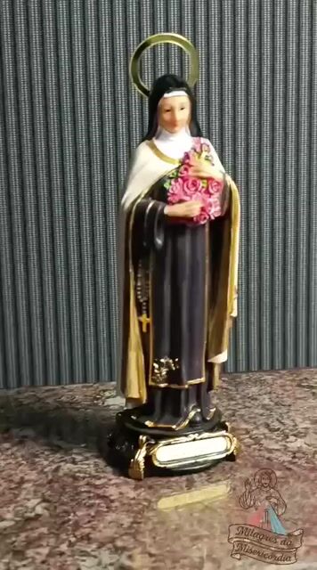 Video de Imagem de Santa Teresinha 20cm - auréola