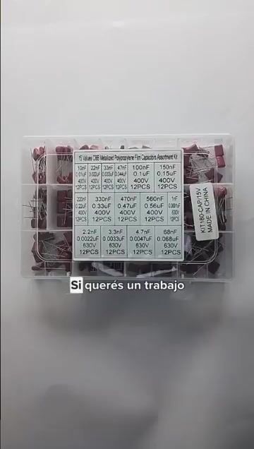 Video de Kit 180 Capacitores Poliester Metalizado 15 Valores 400-630v