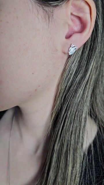 Video de Aros Plata 925 Buho Lechuza Con Piedras 7x10 Mm C1956