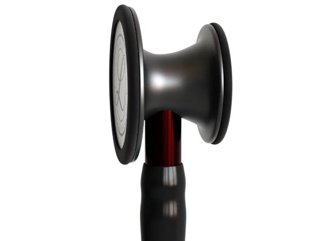 Vídeo de Estetoscópio 3M Littmann Cardiology IV 6200 - Tubo Preto com Conector Vermelho