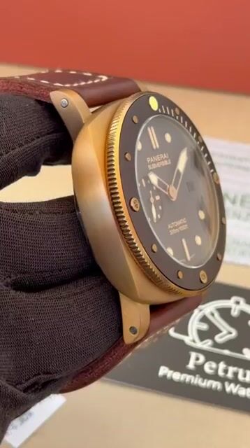 Video de Panerai Submersible 47mm - AÇO ROSE/MOSTRADOR MARROM - COURO