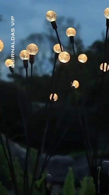 Estaca Luces Led 10 Ramos Bolitas 24v Jardín Exterior Blanco Cálido
