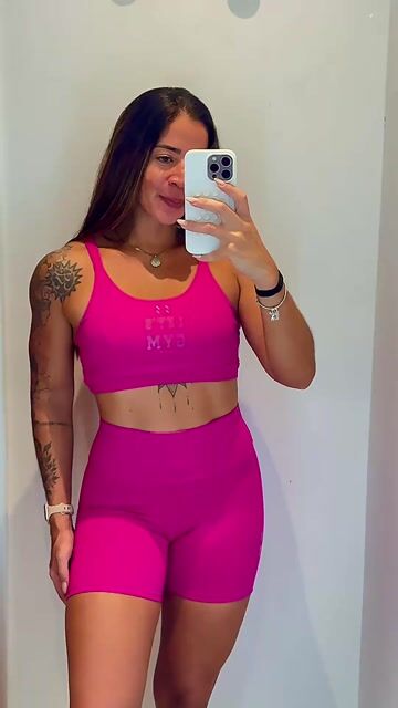 Vídeo de Conj Short+Top Lets Gym - U - Rosa Pink