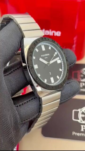 Video de Mondaine Cushion 99904GPMVCE1 39mm- AÇO/MOSTRADOR PRETO