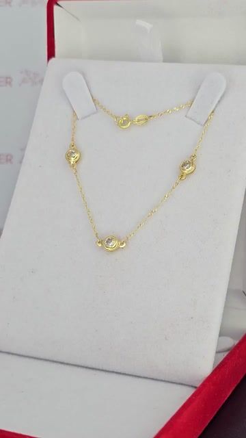 Video de Pulsera Oro 18k Singapur Y Piedras 1.7 Gr 19 Cm Tb- C2368