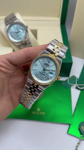 Video de Rolex Land-Dweller 40mm - Mostrador azul Tiffany/Bezel canelado