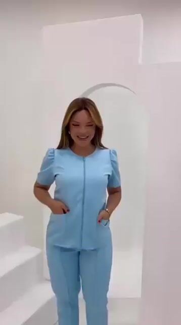 Vídeo de Scrub Sara (Azul bebê)