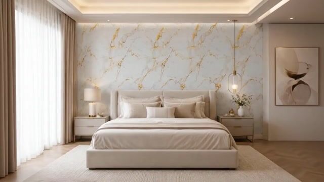 Vídeo de Papel De Parede Adesivo Autocolante Mármore Branco Com Dourado Luxo
