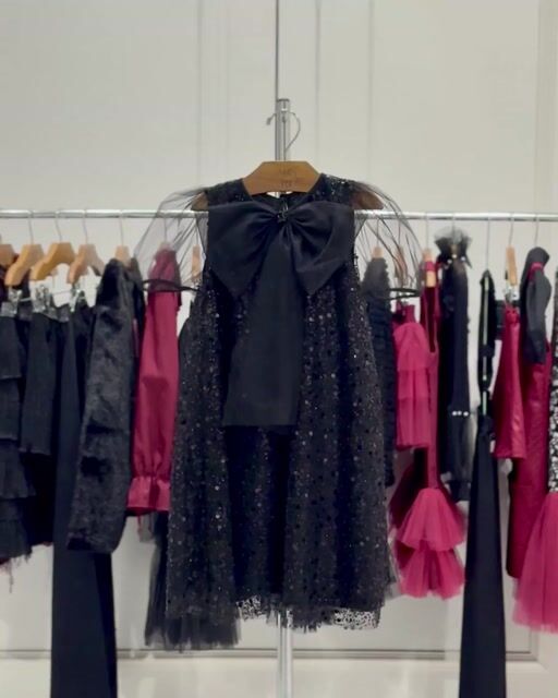 Vídeo de Vestido Preto de Tule Bordado