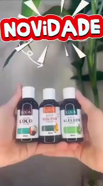 Video de Kit 3 Óleos Capilares Loca Cosméticos 60ml – Coco, Rícino e Alecrim