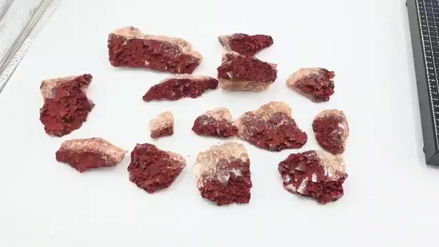 Video de 14 Piezas Calcita Fuego con Óxido de Hierro | 1.6 kg