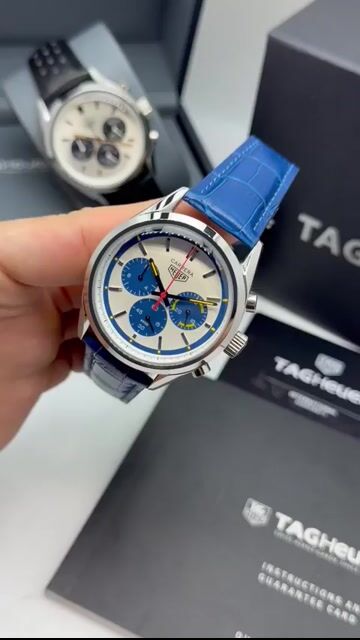 Video de TAG Heuer Chrono Carrera 44mm - AÇO/MOSTRADOR BRANCO - COURO
