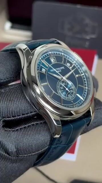 Video de Patek Philippe Complications Annual Calendar 40mm - AÇO/MOSTRADOR AZUL - COURO