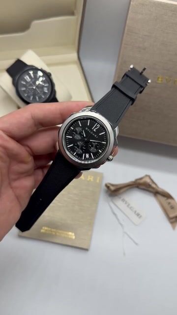 Video de Bvlgari Octo Roma 41mm - AÇO/MOSTRADOR PRETO - SILICONE