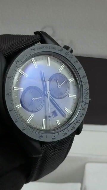 Video de Speedmaster Dark - 42mm - AÇO PRETO/MOSTRADOR CINZA