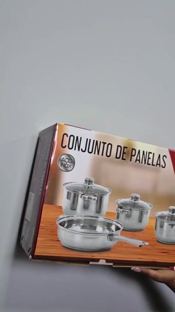 Video de Jogo de Panelas em Aço Inox 4 Peças com Tampas de Vidro – Conjunto Completo para Cozinha