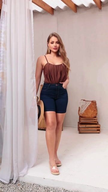 Video de Shorts Abuziv Carbono Azul Bordado