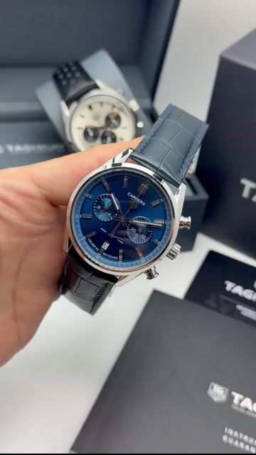Video de TAG Heuer Carrera 44mm - AÇO/MOSTRADOR AZUL - COURO