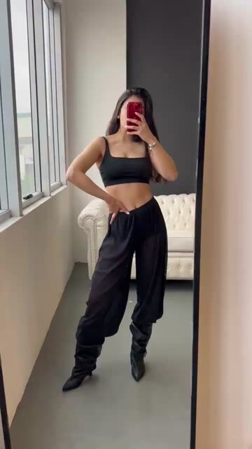 Video de PANTALON TULL ELASTIZADO BALOON CON CULOTE