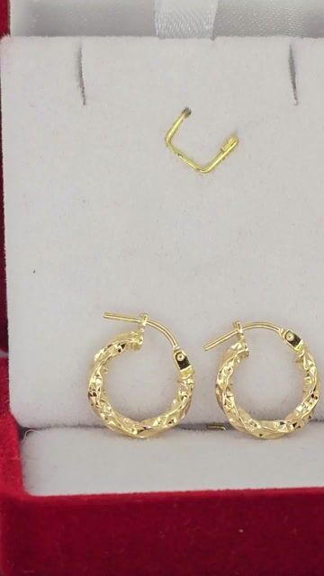 Video de Aros Oro 18k Facetado Italiano - 1 Gr 8 Mm Oi - C2383
