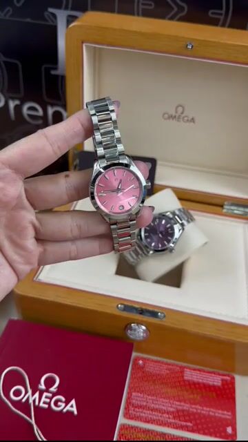 Video de Omega Seamaster 34mm - AÇO/MOSTRADOR ROSA