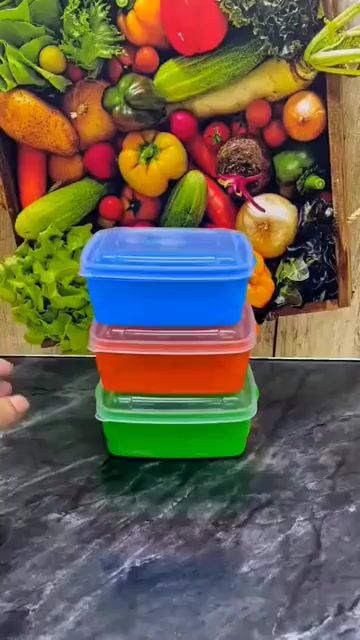 Video de Kit Pote Retangular 500ml com Tampa Marmita Fit Cozinha Mantimentos e Alimentos