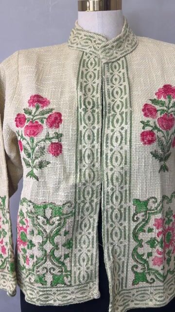Video de Casaco Boho em Algodão com Estampa Block Print