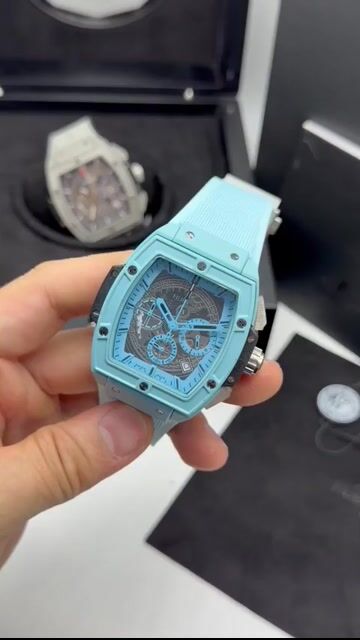 Video de Hublot spirit 42mm - AÇO AZUL/MOSTRADOR SKELETON AZUL - SILICONE (SENNA)