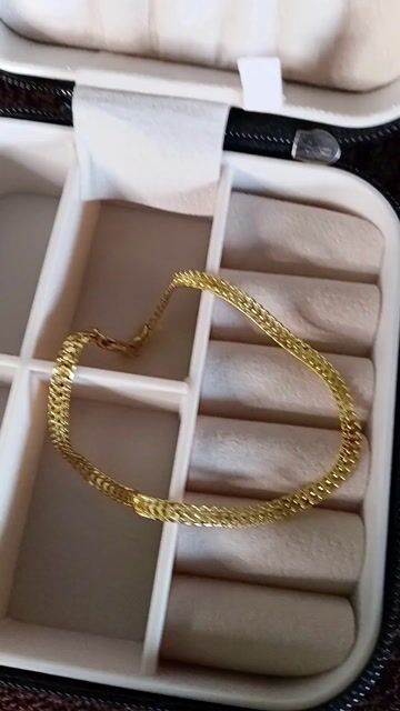 Vídeo de Pulseira Imperador 3MM 21cm Fecho Lagosta Banhado a Ouro 18K